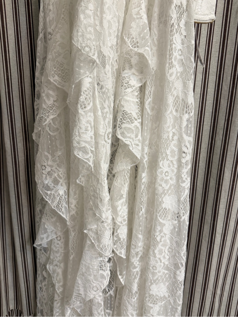 Princesa White Lace Drop Waist Maxi Dress - 12th Tribe - Picture 5 of 10